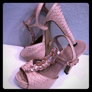 Vince Camuto Snake Print Heels